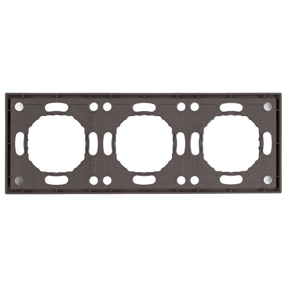 Рамка Stekker, PFR00-5003-09 3-местная Эмили, антрацит, soft touch 49938