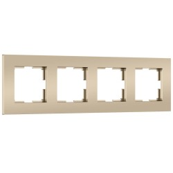 Рамка на 4 поста Slab шампань софт W0042911 a071627