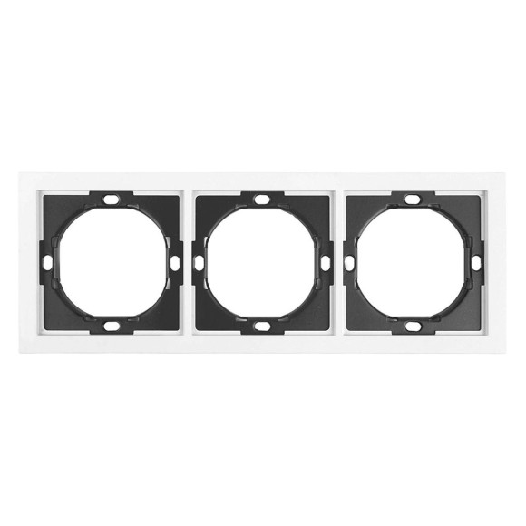 Рамка 3-местная, Stekker Мия, PFR00-3003-01, белая магнолия 50458 Рамка 3-местная, Stekker Мия, PFR00-3003-01, белая магнолия 50458