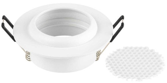 Светильник встраиваемый алюминиевый ЭРА KL109 WH под лампу MR16 GU5.3 белый матовый Б0061823