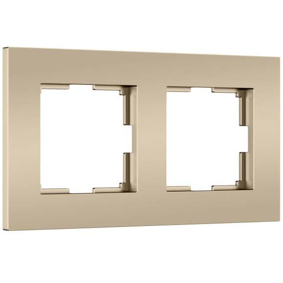 Рамка на 2 поста Slab шампань софт W0022911 a071624