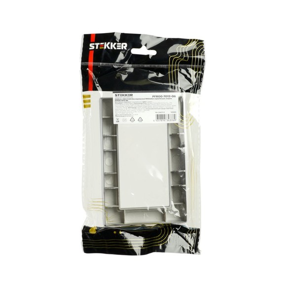 Рамка 2-местная (без перемычки), пластик, Stekker, PFR00-7012-06 Катрин, графит 50045