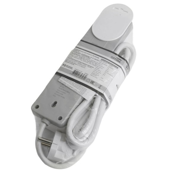 Сетевой фильтр 3-местный с/з Stekker HM20-31-02 3x1мм2, 1,8 м, серия Optima, белый 50086 Сетевой фильтр 3-местный с/з Stekker HM20-31-02 3x1мм2, 1,8 м, серия Optima, белый 50086