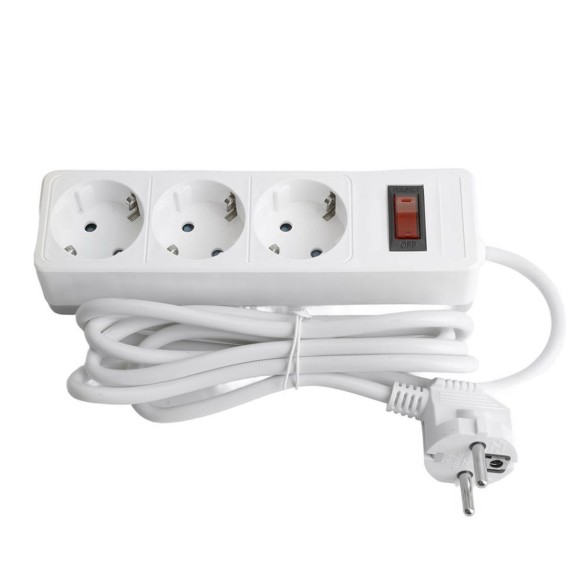 Сетевой фильтр 3-местный с/з Stekker HM20-31-02 3x1мм2, 1,8 м, серия Optima, белый 50086 Сетевой фильтр 3-местный с/з Stekker HM20-31-02 3x1мм2, 1,8 м, серия Optima, белый 50086