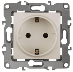 Розетка ЭРА 12 2P E Schuko со шторками 16A 250V 12-2102-02 Б0014688 Розетка ЭРА 12 2P E Schuko со шторками 16A 250V 12-2102-02 Б0014688