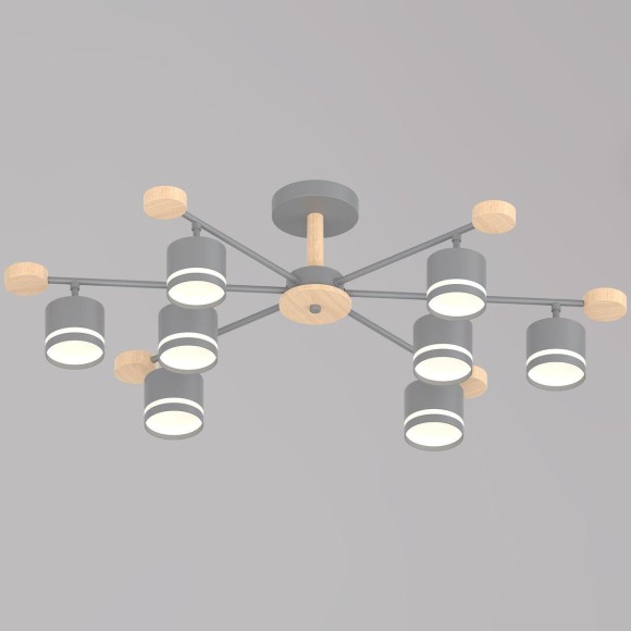 Потолочная люстра Reluce 78730-0.3-08 GX53 GREY+WOOD