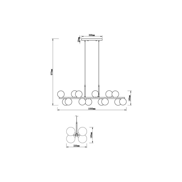 Подвесной светильник Vele Luce Bond VL5632P14 Подвесной светильник Vele Luce Bond VL5632P14