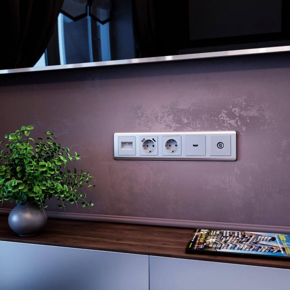 Розетка двойная Ethernet RJ-45 Werkel серебряный W1181106 4690389156489 Розетка двойная Ethernet RJ-45 Werkel серебряный W1181106 4690389156489