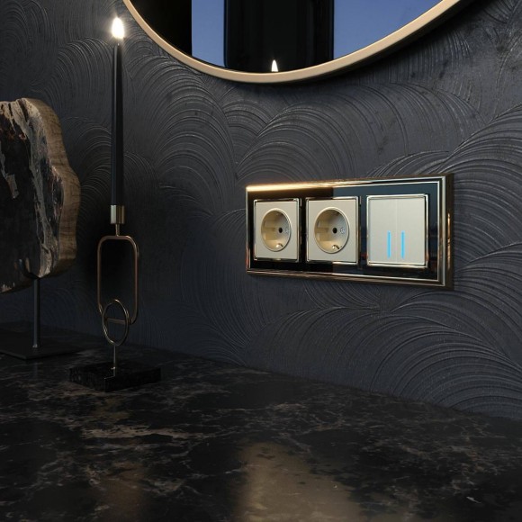 Сенсорный выключатель двухклавишный Werkel с подсветкой шампань W4520011 4690389179587 Сенсорный выключатель двухклавишный Werkel с подсветкой шампань W4520011 4690389179587