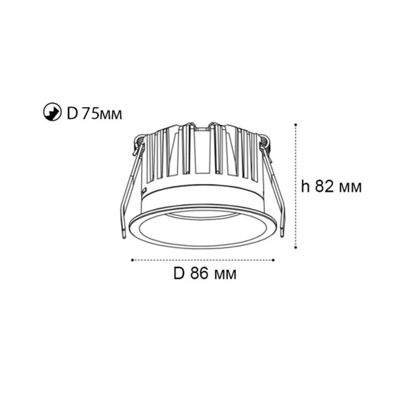 Встраиваемый светильник Italline IT06-6038 white 4000K