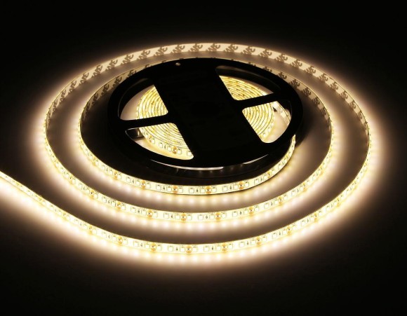 Светодиодная влагозащищенная лента Ambrella Light 9,6W/m 120LED/m 2835SMD теплый белый 5M GS1201