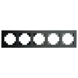 Рамка 5-постовая Stekker Катрин черный матовый GFR00-7005-05М 49604