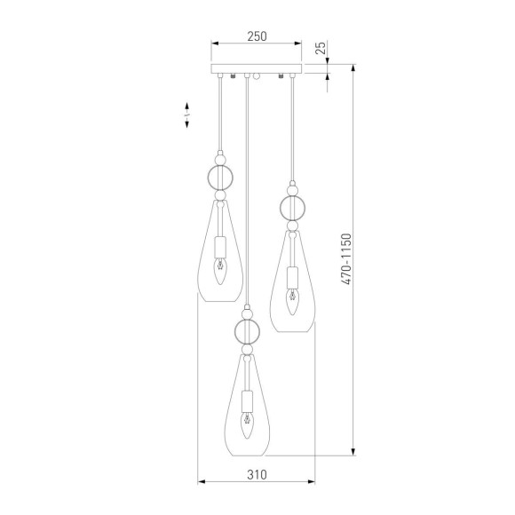 Подвесной светильник Eurosvet 50202/3 хром Подвесной светильник Eurosvet 50202/3 хром