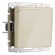 Розетка влагозащищенная с заземлением с защитной крышкой и шторками Werkel айвори акрил W1171243 4690389197109