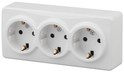 Розетка ЭРА Эксперт 3х2P E со шторками Schuko 16A 250V 11-2209-01 Б0020703 Розетка ЭРА Эксперт 3х2P E со шторками Schuko 16A 250V 11-2209-01 Б0020703