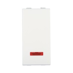 Переключатель LK Studio с двух мест, с индикатором 45х22,5мм (схема 6L) 16 A, 250 B (белый) LK45 850404-1