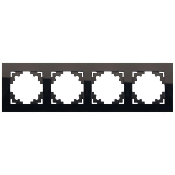 Рамка 4-постовая Stekker Катрин черный GFR00-7004-05 39521