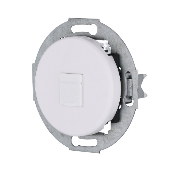 Розетка LK Studio компьютерная RJ-45 кат. 6 с накладкой (белый) Vintage 886304-1