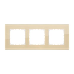 Рамка LK Studio 3-постовая, натуральное стекло (кремовый) LK80 844317-1 Рамка LK Studio 3-постовая, натуральное стекло (кремовый) LK80 844317-1
