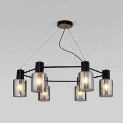Подвесная люстра Eurosvet Notion 70219/6 черный/античная бронза Подвесная люстра Eurosvet Notion 70219/6 черный/античная бронза