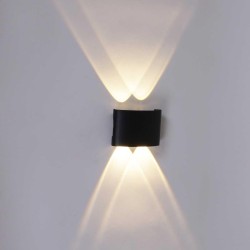 Уличный настенный светодиодный светильник Reluce 86832-9.2-004KT LED4*1W BK