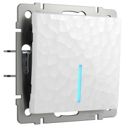 Выключатель Werkel Hammer одноклавишный проходной с подсветкой белый W1212101 4690389162084