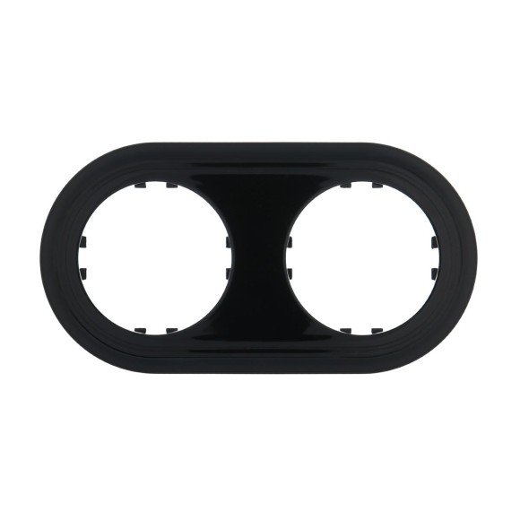 Рамка LK Studio 2-постовая круглая (черный) Vintage-Classic 889208-1