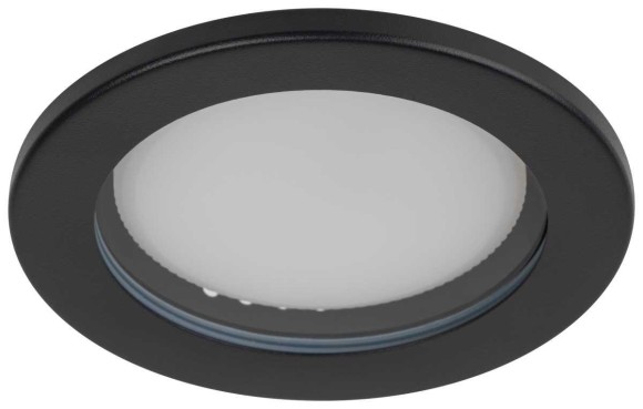 Встраиваемый светильник влагозащищенный ЭРА KL95 SBK SET 5 под лампу GX53 IP44 черный набор 5 шт Б0070921