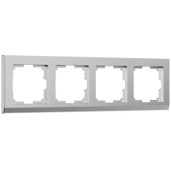 Рамка Werkel Stark на 4 поста серебро W0041865 4690389194962 Рамка Werkel Stark на 4 поста серебро W0041865 4690389194962