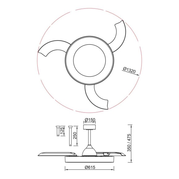 Люстра-вентилятор Mantra NISEKO FAN L 9057