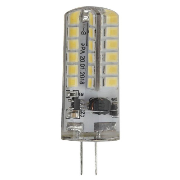 Лампа светодиодная ЭРА G4 3,5W 2700K прозрачная LED JC-3,5W-12V-827-G4 Б0033195 Лампа светодиодная ЭРА G4 3,5W 2700K прозрачная LED JC-3,5W-12V-827-G4 Б0033195