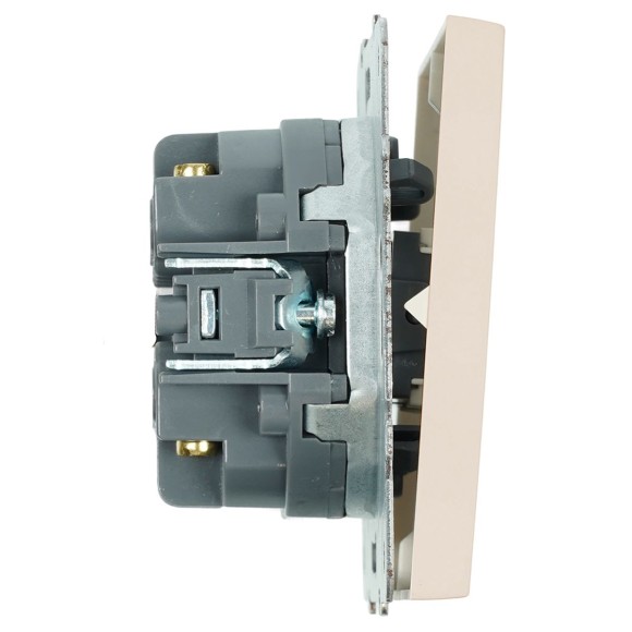 Переключатель перекрестный 2-клавишный (механизм), Stekker, 250В, 10А Эмили, RSW10-5111-08, кашемир, soft touch 50165