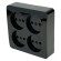 Розетка четырехместная 2P Stekker София черный MST10-14S-02 49321