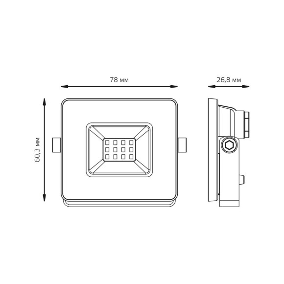 Прожектор светодиодный Gauss Elementary 10W 4000К 613100210 Прожектор светодиодный Gauss Elementary 10W 4000К 613100210