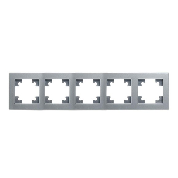 Рамка 5-постовая Stekker Катрин серебро GFR00-7005-03 39639 Рамка 5-постовая Stekker Катрин серебро GFR00-7005-03 39639