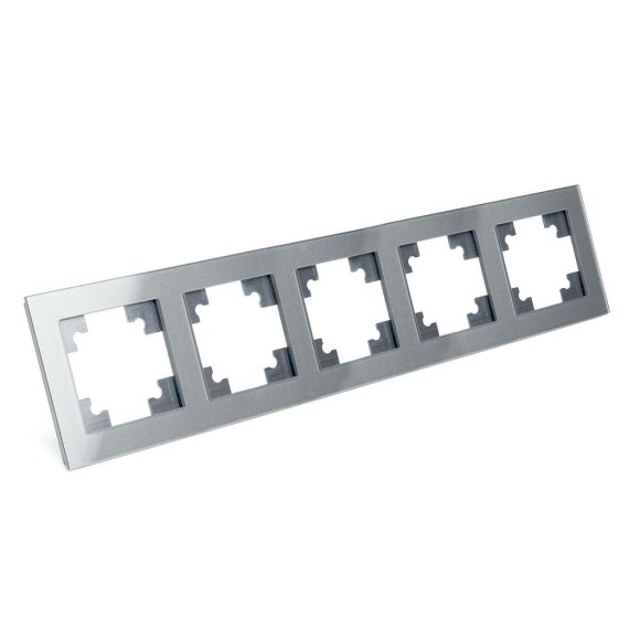 Рамка 5-постовая Stekker Катрин серебро GFR00-7005-03 39639 Рамка 5-постовая Stekker Катрин серебро GFR00-7005-03 39639