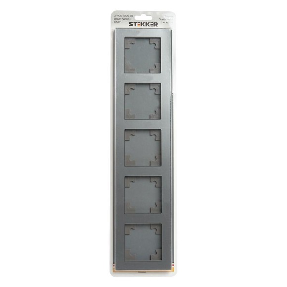 Рамка 5-постовая Stekker Катрин серебро GFR00-7005-03 39639 Рамка 5-постовая Stekker Катрин серебро GFR00-7005-03 39639