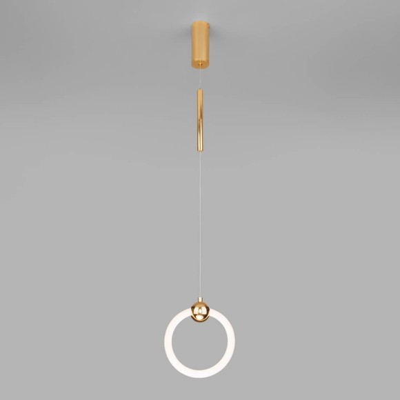 Подвесной светодиодный светильник Eurosvet Rim 90165/1 золото