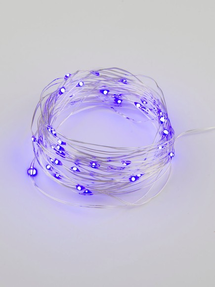 Светодиодная гирлянда Uniel Роса фиолетовый ULD-S0500-050/SCB/2AA Purple IP20 Dew UL-00007185