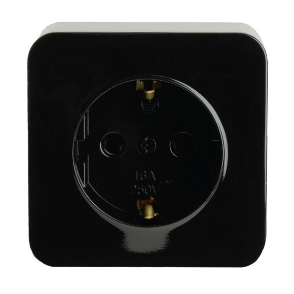 Розетка 2P+PE Stekker София черный MST16-11-02 49314 Розетка 2P+PE Stekker София черный MST16-11-02 49314