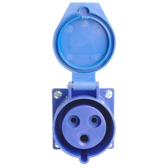 Розетка 2P+PE Stekker с крышкой синий RST32-123-44 49433