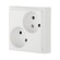 Розетка LK Studio двойная без з/к, со шторками (белый) LK60 863604-1