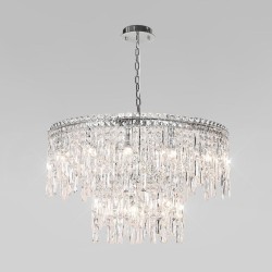 Подвесная люстра Eurosvet Blitz 60160 хром/ прозрачный хрусталь Strotskis Подвесная люстра Eurosvet Blitz 60160 хром/ прозрачный хрусталь Strotskis