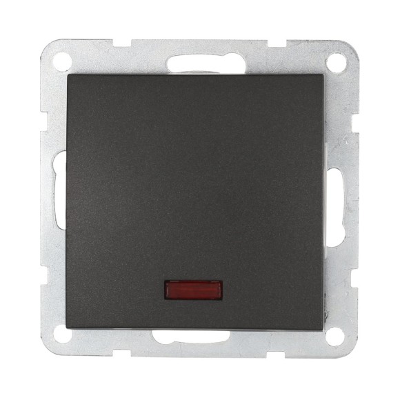 Выключатель LK Studio 1-кл., c индикатором (схема 1L) 16 A, 250 B (черный бархат) LK60 860208-1 Выключатель LK Studio 1-кл., c индикатором (схема 1L) 16 A, 250 B (черный бархат) LK60 860208-1