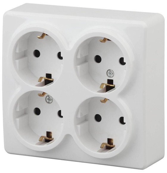 Розетка ЭРА Эксперт 4х2P E со шторками Schuko 16A 250V 11-2211-01 Б0020709 Розетка ЭРА Эксперт 4х2P E со шторками Schuko 16A 250V 11-2211-01 Б0020709