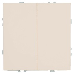 Переключатель 2-клавишный (механизм), Stekker, 250В, 10А Эмили, RSW10-5107-08, кашемир, soft touch 49895