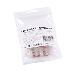 Универсальная компактная клемма 2-проводная STEKKER, LD221-412 (5 штук в упаковке)