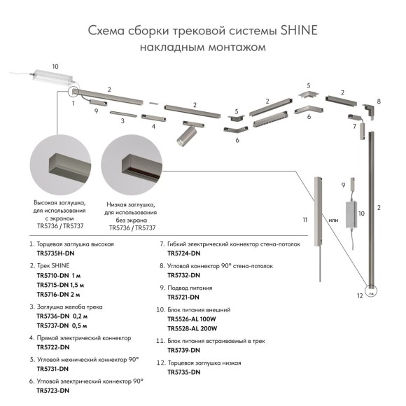 Заглушка Denkirs Shine Base TR5736-DN