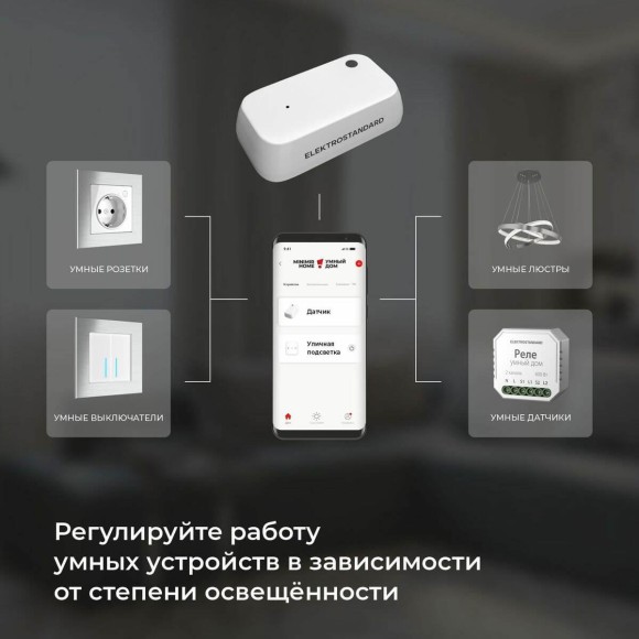 Датчик освещения Wi-Fi Elektrostandard 76200/00 4690389186790 Датчик освещения Wi-Fi Elektrostandard 76200/00 4690389186790