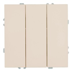 Выключатель 3-клавишный (механизм), Stekker, 250В, 10А Эмили, RSW10-5108-08, кашемир, soft touch 49896